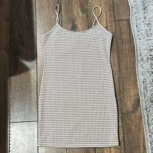 Checkered Spaghetti Strap Dress
